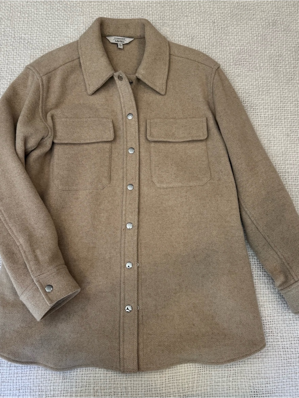 & Other Stories Camel Utility Shacket with Snap Front